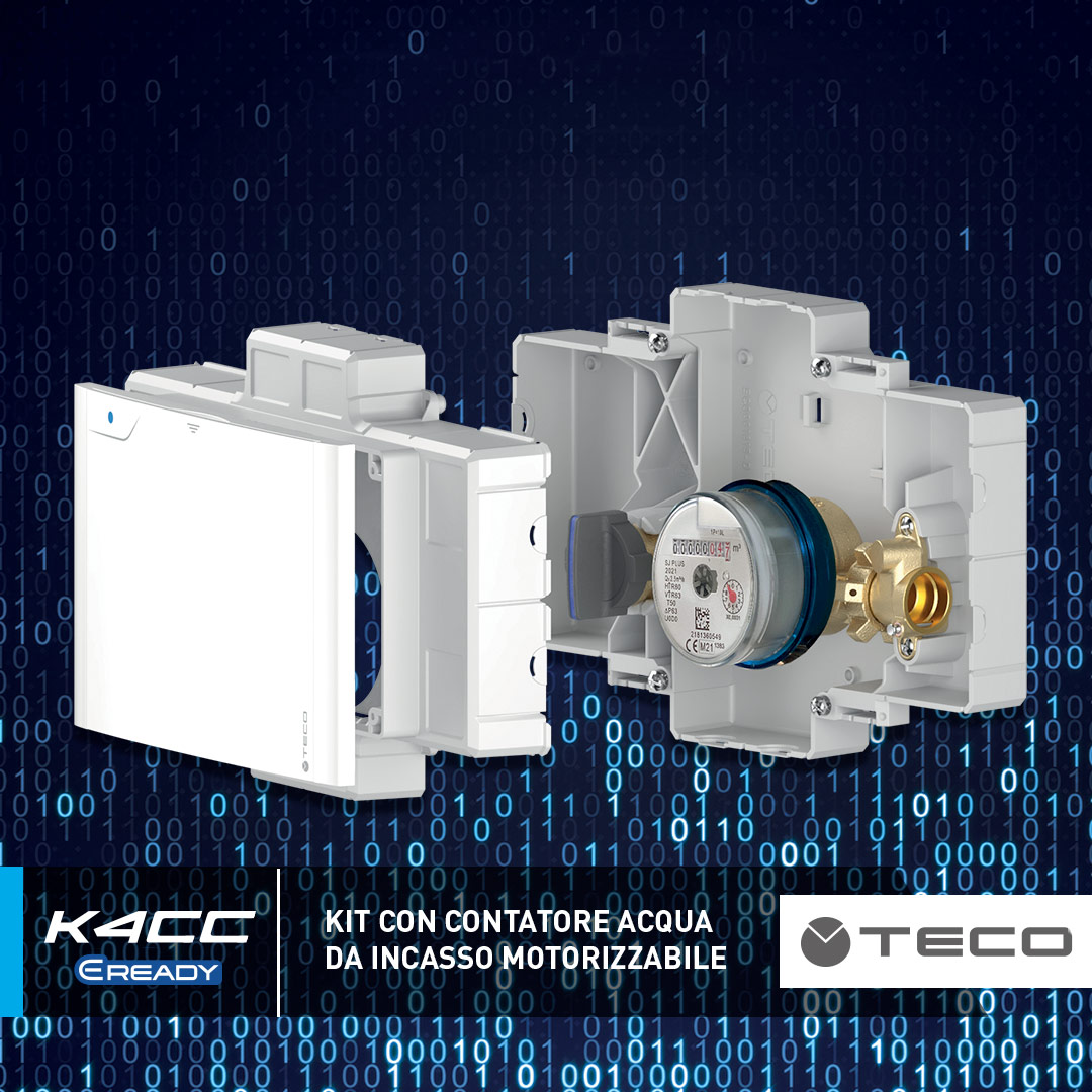 K4CC E-READY: kit con contatore acqua da incasso motorizzabile